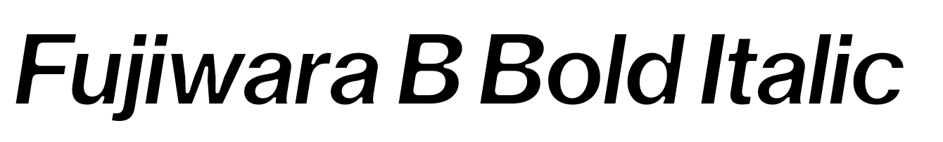 Fujiwara B Bold Italic